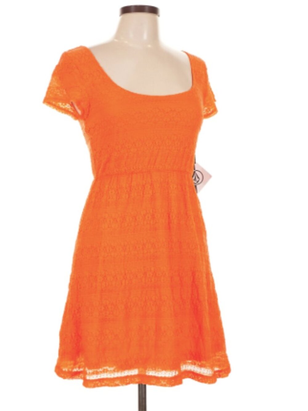 NWT Volcom Remind Me Orange Lace Dress (M)